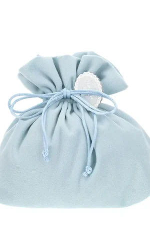 Hervit Sacchetto in Velluto Azzurro 15x7x16 cm Offerta Speciale