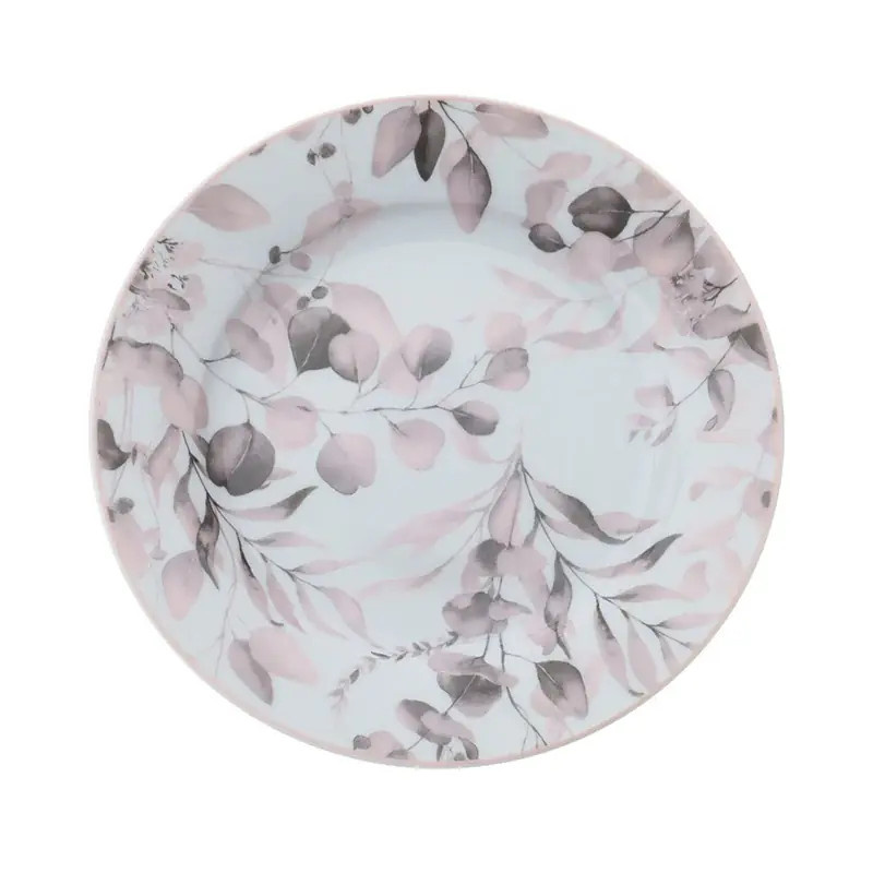 Hervit Set 2 Piattini Dessert in Porcellana D19,5 cm Rosa Affare