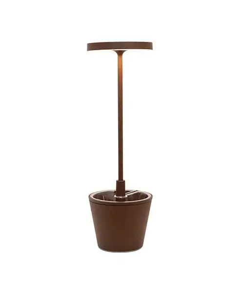 Reso Gratuito Zafferano Lampada da Tavolo Poldina Reverso H35 cm Corten