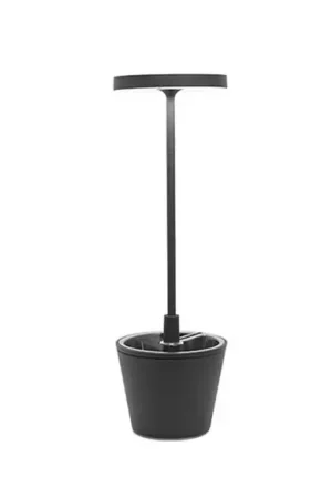 Zafferano Lampada da Tavolo Poldina Reverso Grigio Scuro H35 cm Quantità Limitata