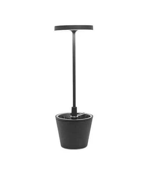 Zafferano Lampada da Tavolo Poldina Reverso Grigio Scuro H35 cm Quantità Limitata