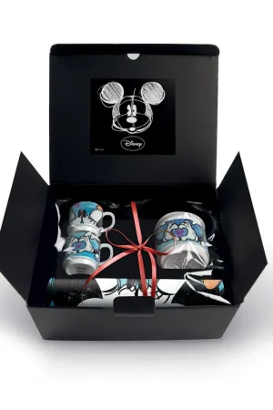 Compra Online Egan Set 2 Mug Impilabili Mickey con 2 Tovagliette + Zuccheriera Blu