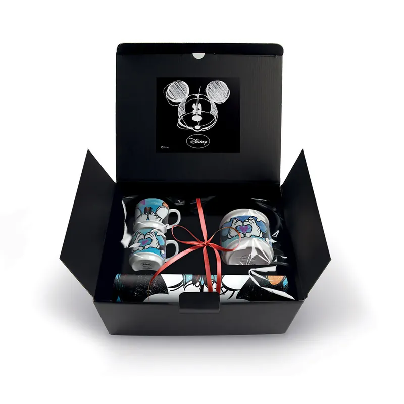 Compra Online Egan Set 2 Mug Impilabili Mickey con 2 Tovagliette + Zuccheriera Blu