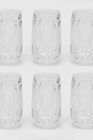 Affare EDG Enzo De Gasperi Set 6 Bicchieri Acqua Diamante in Vetro H14 D8 cm