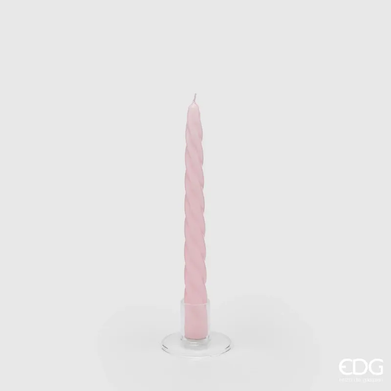 Prezzo Di Fabbrica EDG Enzo De Gasperi Set 10 Candele Stelo Twist H23 cm Rosa