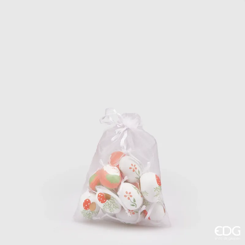 Vendita Finale EDG Enzo De Gasperi Decorazione Uovo Chioccia Set 12 Pezzi H4 cm Salmone
