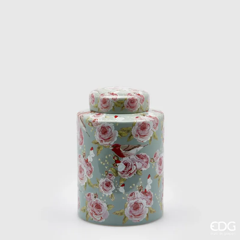 EDG Enzo De Gasperi Vaso Ching Rotondo con Coperchio H28 D20 cm Prezzo Scontato