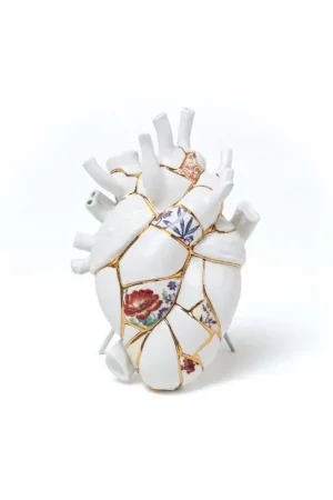 Solo Oggi Seletti Vaso Love In Bloom Kintsugi in Porcellana H24 cm
