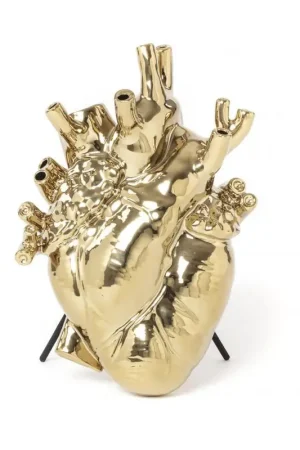 Subito Disponibile Seletti Vaso Love in Bloom in Fibra di Vetro H25 cm Gold