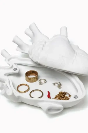 Più Venduto Seletti Contenitore Love In A Box in Porcellana con velluto rosso 13,6 cm
