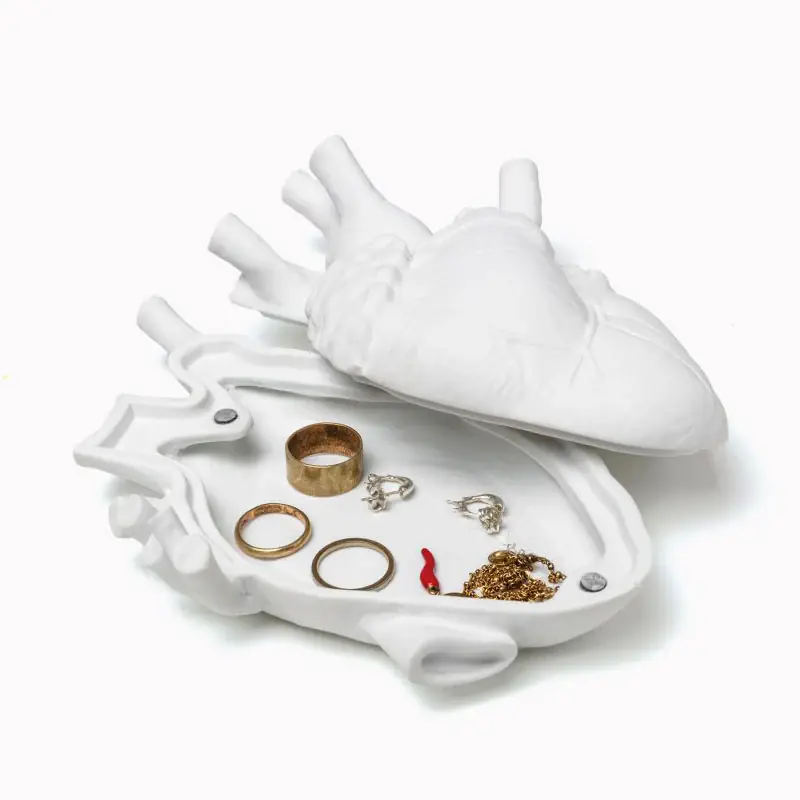 Più Venduto Seletti Contenitore Love In A Box in Porcellana con velluto rosso 13,6 cm