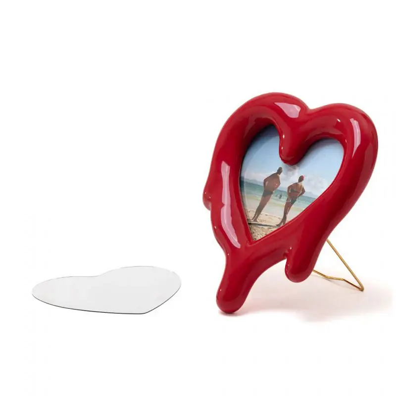 Seletti Specchio Cornice Melted Heart in Porcellana H35 cm Occasione