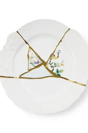 Nuovo Arrivo Seletti Piatto Piano Kintsugi in Porcellana D27,5 cm