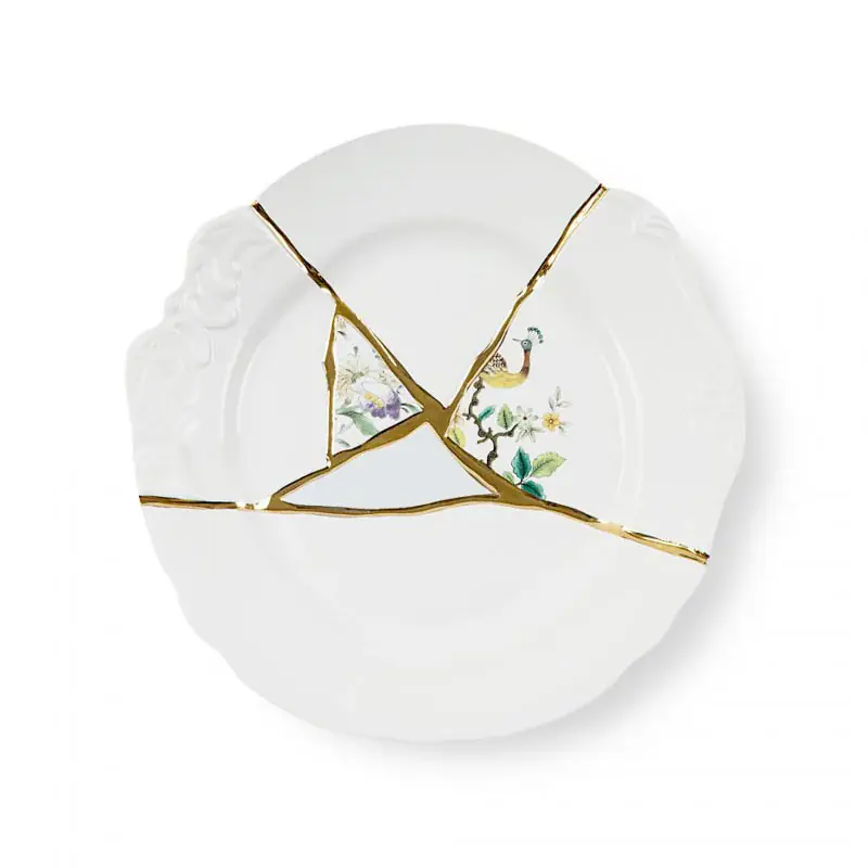 Nuovo Arrivo Seletti Piatto Piano Kintsugi in Porcellana D27,5 cm