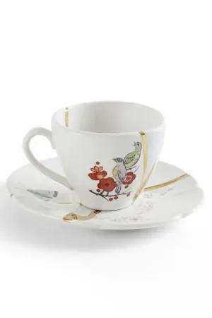 Spedizione Espresso Seletti Tazzina da Caffè Kintsugi con Piattino in Porcellana