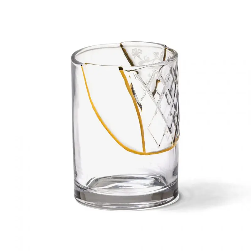 Seletti Bicchiere Acqua Kintsugi in Vetro H10,5 D7,6 cm Compra Online
