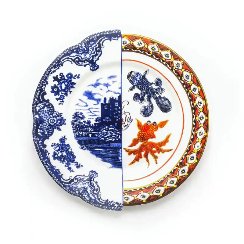 Novità Seletti Piatto Piano Hybrid Isaura in Porcellana D27,5 cm