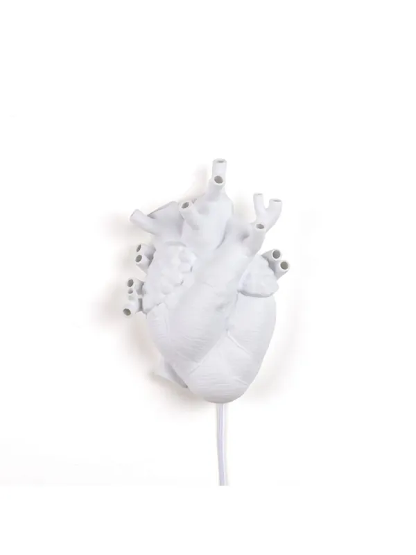 Compra Adesso Seletti Applique Heart Lamp in Porcellana H32 cm
