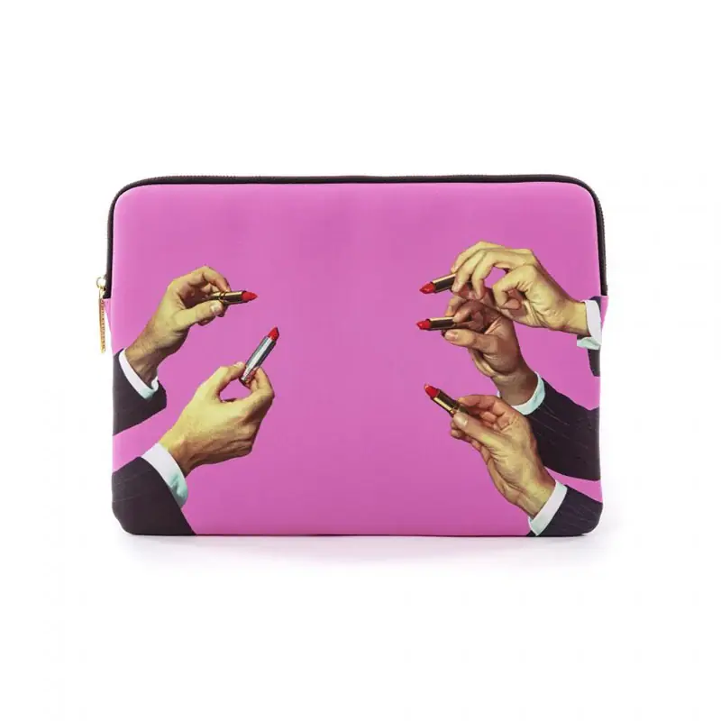 Seletti Custodia Laptop Lipstick 34,5x25x2 cm Rosa Soddisfatti O Rimborsati