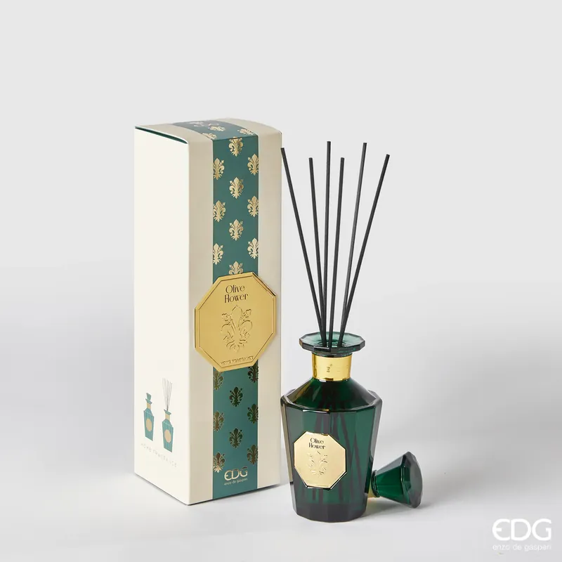 Ultimissimo Modello EDG Enzo De Gasperi Diffusore con Bastoncini 230 ml Fiori Di Ulivo