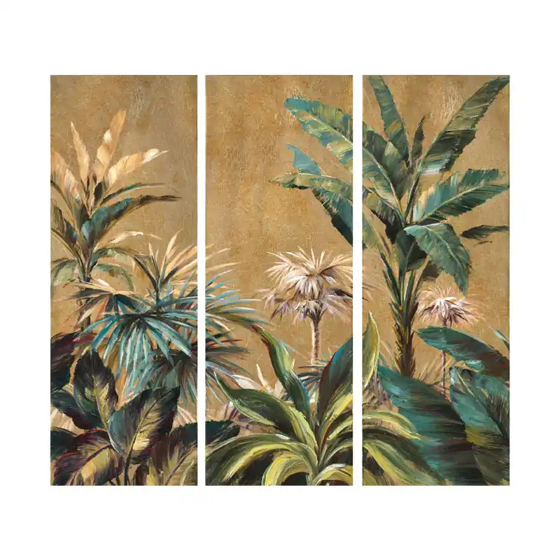Prezzo Di Fabbrica Agave Quadro Clorofilla Set 3 Pezzi 40x120 cm