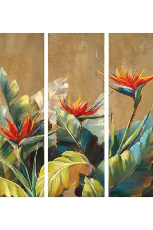 Prezzo Basso Agave Quadro Sterlizie Set 3 Pezzi 40x120 cm