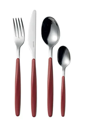 Guzzini Servizio Posate 24 Pezzi My Fusion Rosso Nuovo Arrivo