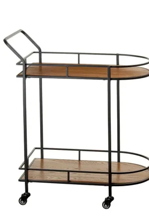 L‘oca Nera Carrello in Metallo e Legno H81 cm Nuovo Arrivo