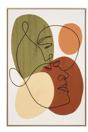 Nuovo Arrivo L‘Oca Nera Quadro Volti con Cornice H120x80 cm