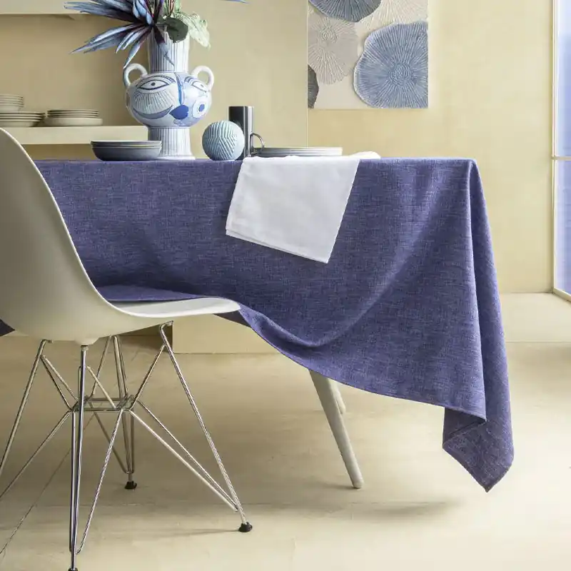 Compra Oggi Stesso L‘Oca Nera Tovaglia Antimacchia Blu di Persia 155x270 cm