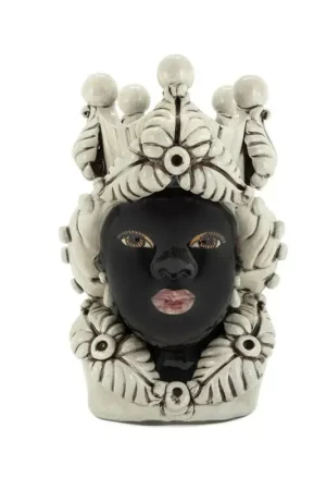 Verus Ceramiche Abhika Testa di Moro Lady Eve Nero H33 cm Occasione