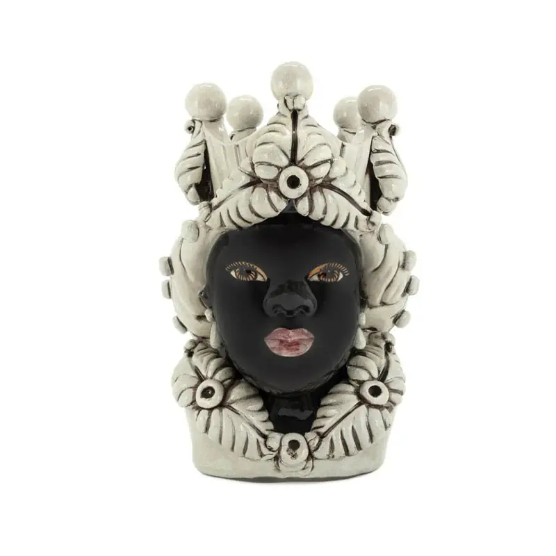 Verus Ceramiche Abhika Testa di Moro Lady Eve Nero H33 cm Occasione
