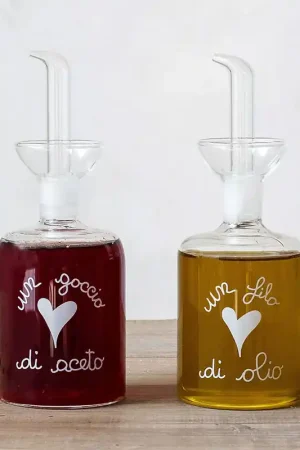 Di Tendenza Simple Day set 2 Bottiglie Un Filo di Olio e Un Goccio di Aceto 2x250ml