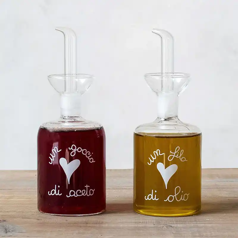 Di Tendenza Simple Day set 2 Bottiglie Un Filo di Olio e Un Goccio di Aceto 2x250ml