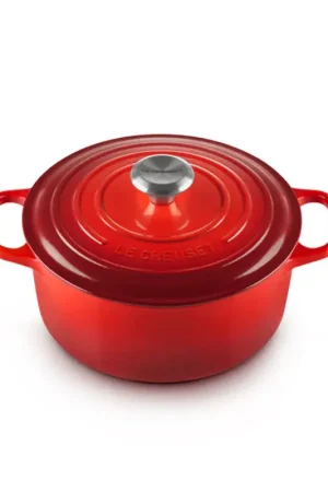 Le Creuset Cocotte Rotonda Evolution in Ghisa Vetrificata 24 cm Ciliegia Direttamente Dal Produttore