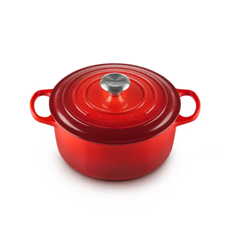 Le Creuset Cocotte Rotonda Evolution in Ghisa Vetrificata 24 cm Ciliegia Direttamente Dal Produttore