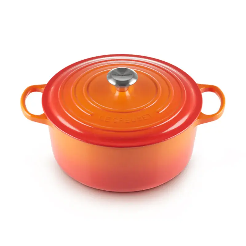 Professionale Le Creuset Cocotte Rotonda Evolution in Ghisa Vetrificata 28 cm Arancio