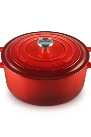 Le Creuset Cocotte Rotonda Evolution in Ghisa Vetrificata 30 cm Ciliegia Ultime Pezzi