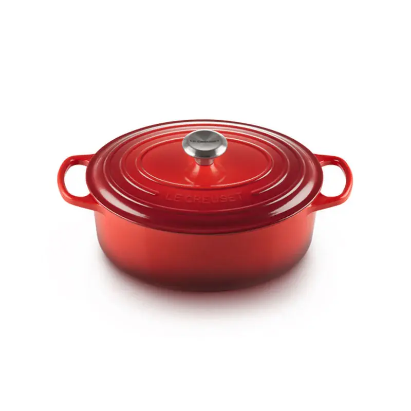 Spedito Oggi Le Creuset Cocotte Ovale Evolution in Ghisa Vetrificata 29 cm Ciliegia