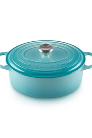 Le Creuset Cocotte Ovale Evolution in Ghisa Vetrificata 29 cm Blu Caribe Affare