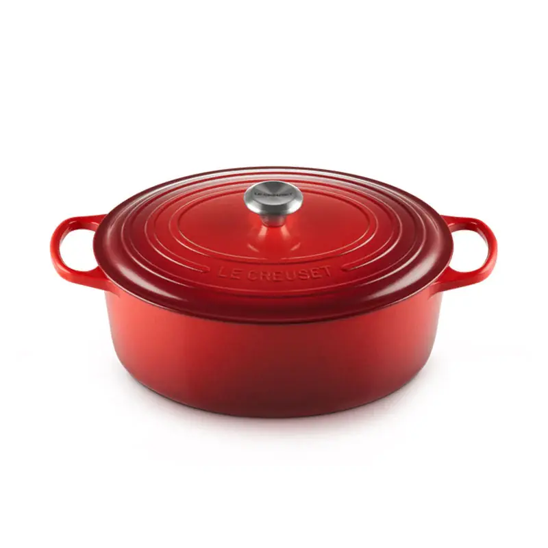 Ultime Pezzi Le Creuset Cocotte Ovale Evolution in Ghisa Vetrificata 33 cm Ciliegia