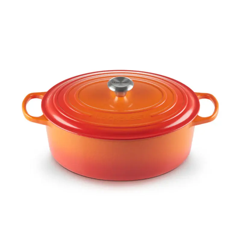 Compra Oggi Stesso Le Creuset Cocotte Ovale Evolution in Ghisa Vetrificata 33 cm Arancio