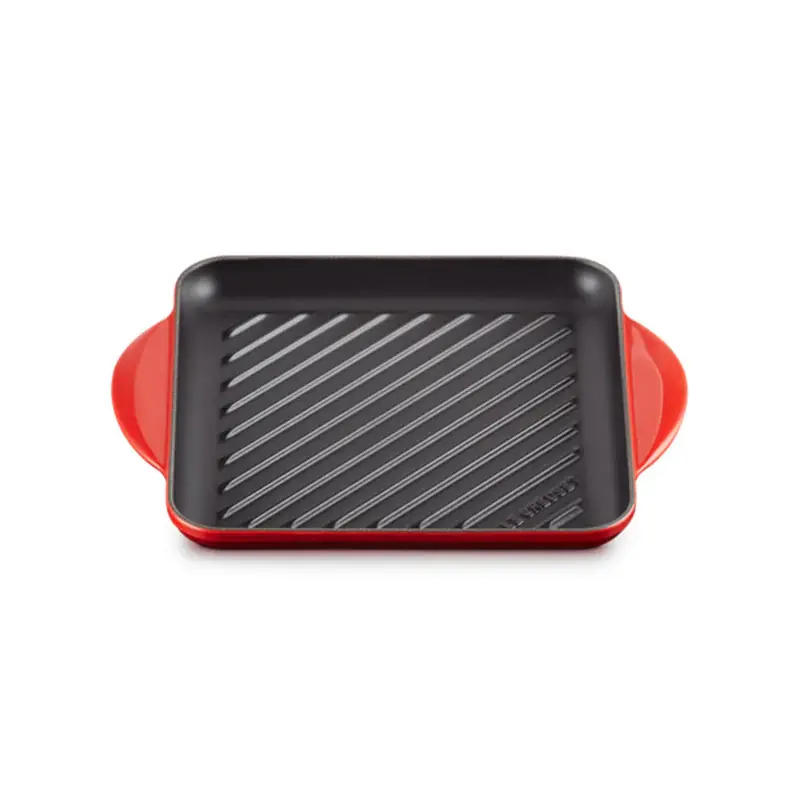 Sconto Le Creuset Grill Quadrato Tradition in Ghisa Vetrificata 24 cm Ciliegia