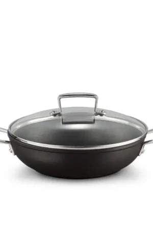 Le Creuset Tegame Basso in Alluminio Antiaderente con Coperchio Vetro 30 cm Consegna Rapida