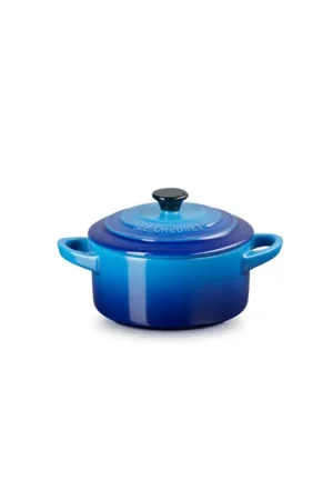 Le Creuset Mini Cocotte Rotonda in Gres Vetrificato 10 cm Azure Blu Affare