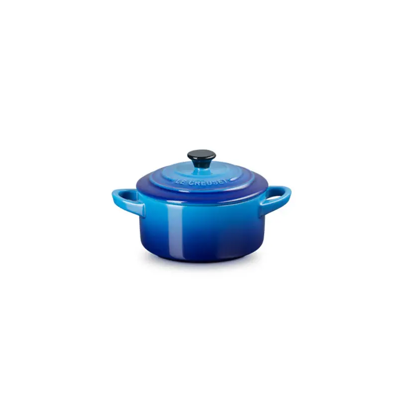 Le Creuset Mini Cocotte Rotonda in Gres Vetrificato 10 cm Azure Blu Affare