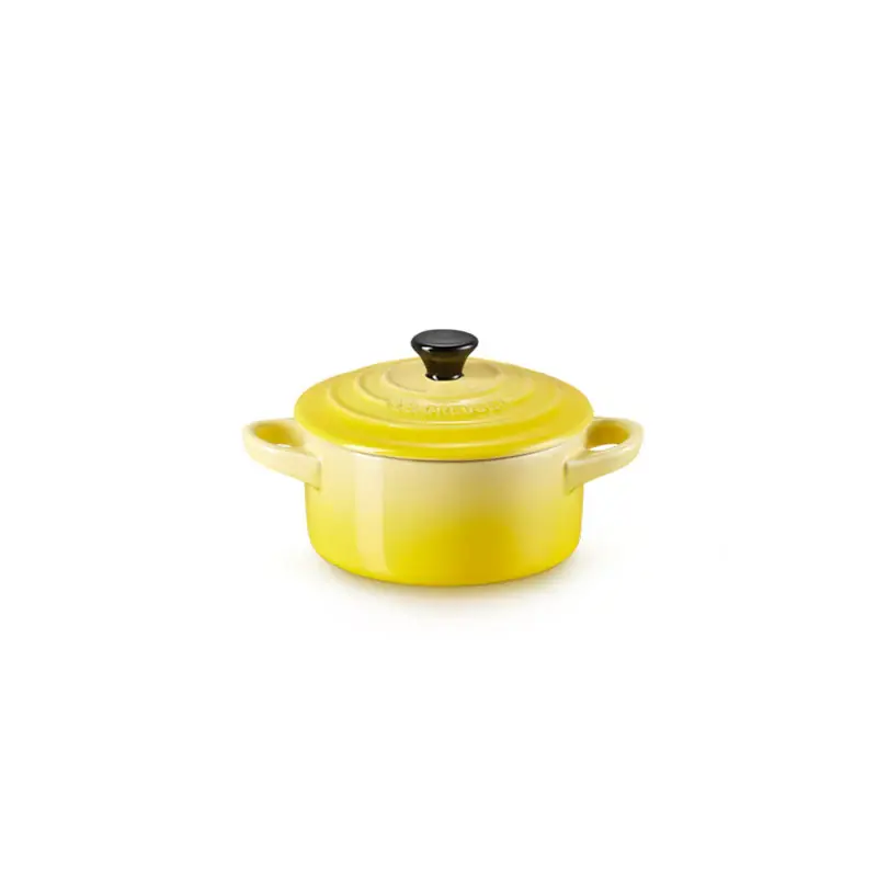 Le Creuset Mini Cocotte Rotonda in Gres Vetrificato 10 cm Giallo Affare