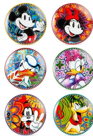 Pagamento Sicuro Egan Set 6 Piattini Dessert Disney Forever & Ever D19 cm in Porcellana