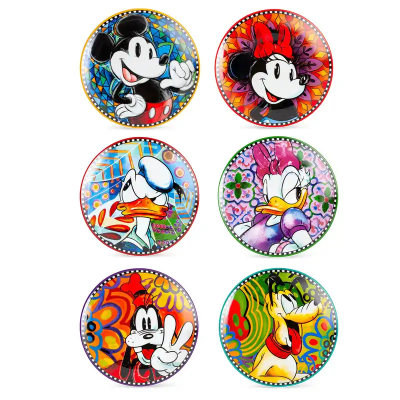 Pagamento Sicuro Egan Set 6 Piattini Dessert Disney Forever & Ever D19 cm in Porcellana