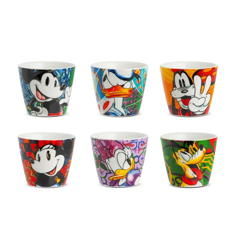 Quantità Limitata Egan Set 6 Bicchierini da Caffè Disney Forever & Ever 90 ml